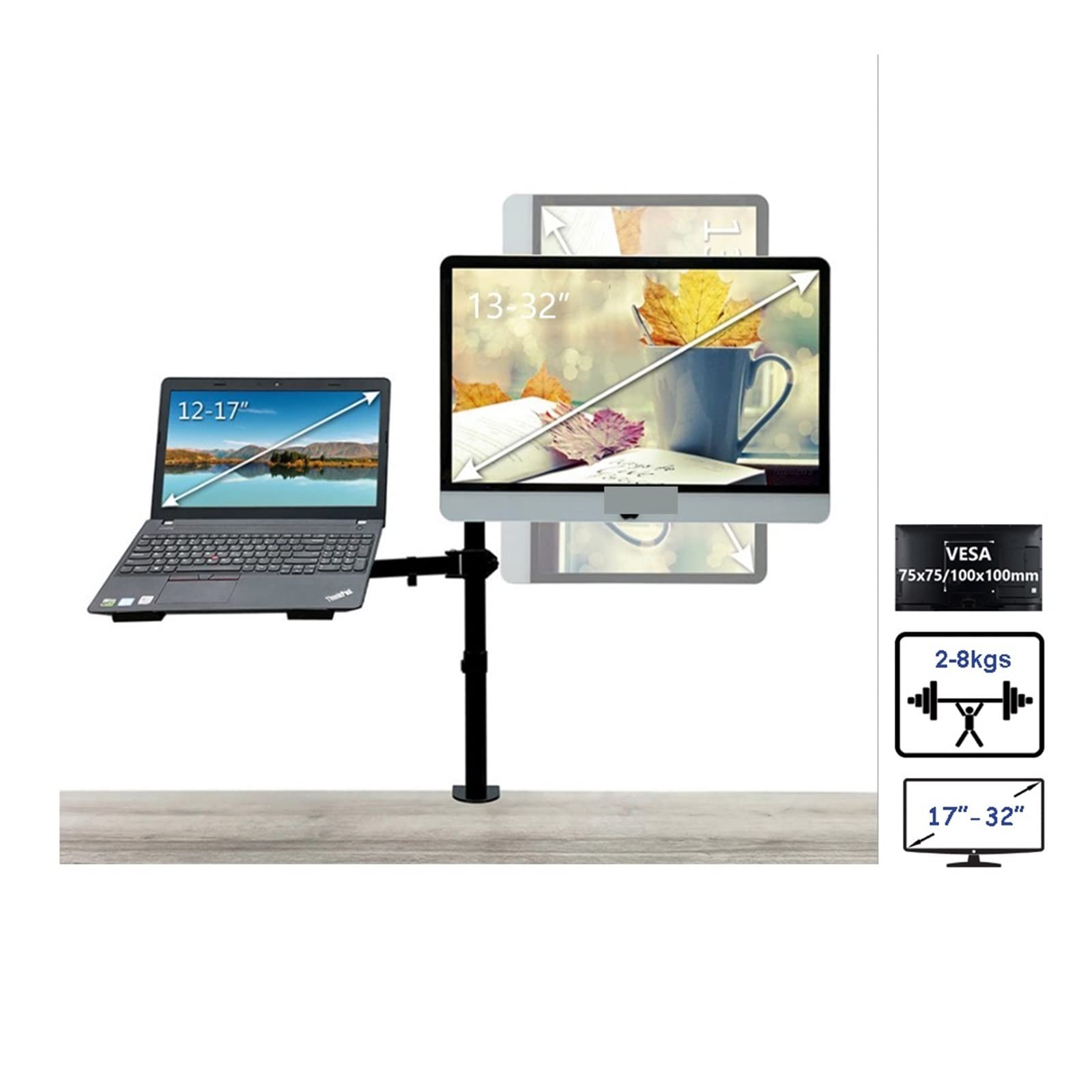 17.3インチディスプレイモニター2枚 デュアルモニターアーム Amazon.co.jp: モニターアーム デュアル LCD モニター デスク マウント